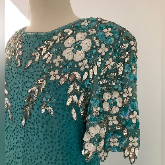 Stenay dress silk sequin open back - Picture 2 of 12